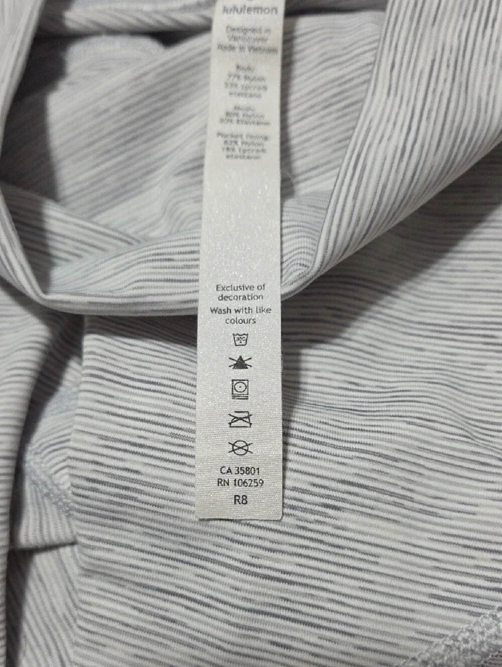 lululemon athletica Light Gray Heather Mesh-Panel Leggings